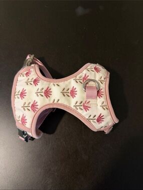 Pink Floral Pet Harness - Soft Padded Pet Harness. XXS